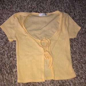 Cute Tied Cropped Shirt